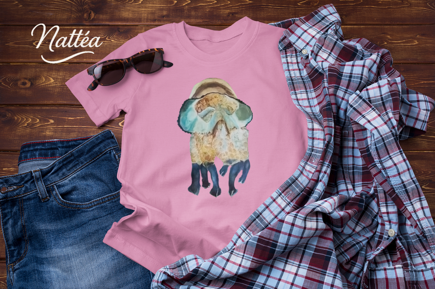 Dancing Jellyfish T-Shirt – Ocean Animal Art Tee from Original Painting