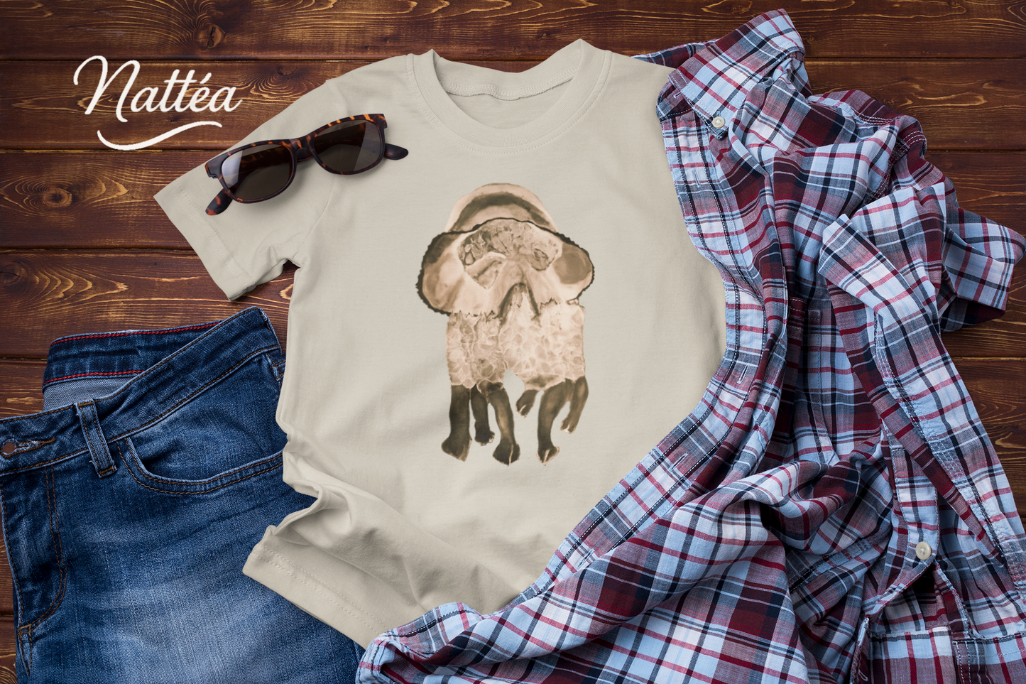 Dancing Vintage Style Jellyfish T-Shirt – Ocean Animal Art Tee from Original Painting