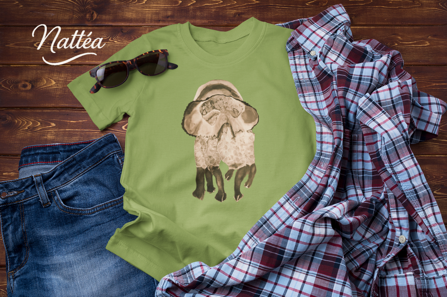 Dancing Vintage Style Jellyfish T-Shirt – Ocean Animal Art Tee from Original Painting