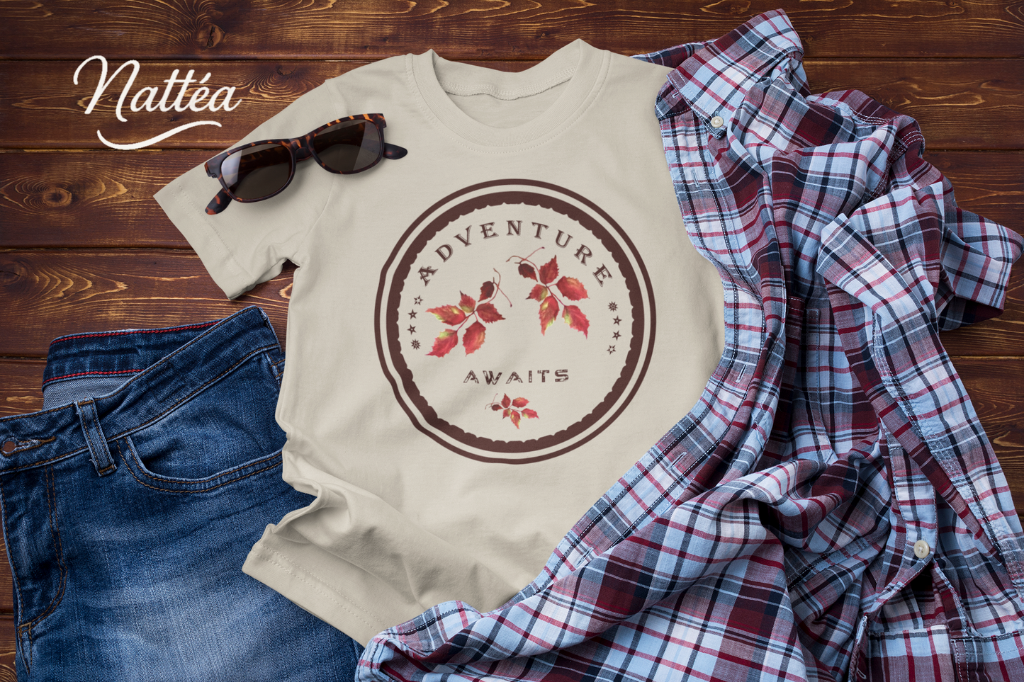 Adventure Awaits T-Shirt – Autumn Vibes Travel Tee
