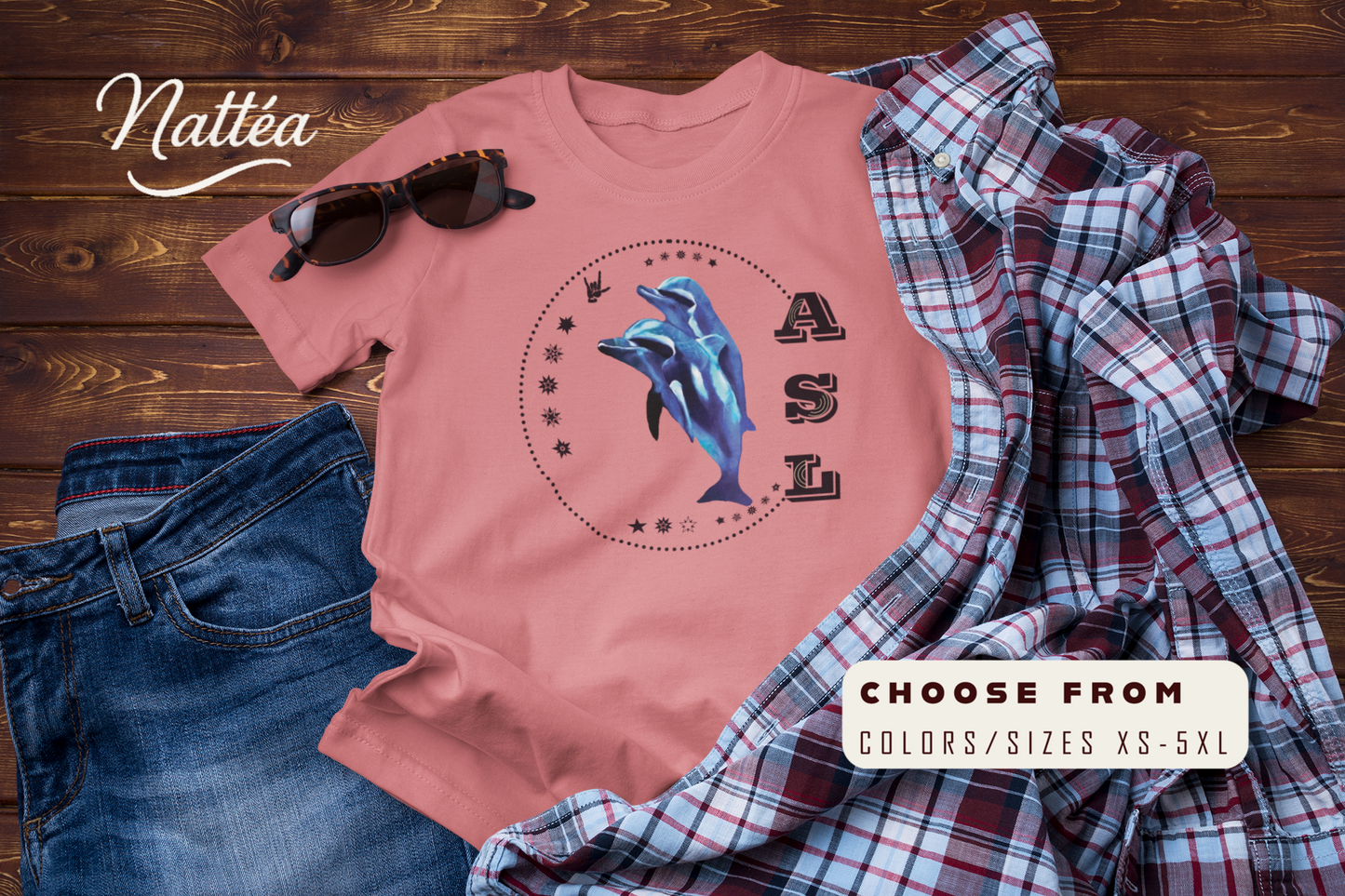 Dolphins T-Shirt – ASL Love Sign Language
