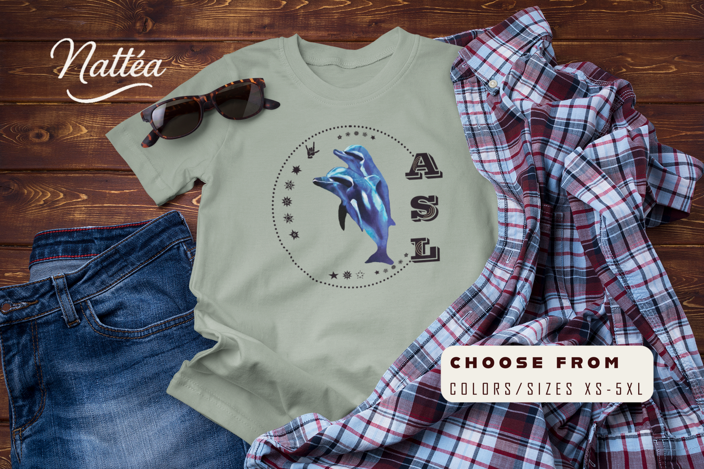 Dolphins T-Shirt – ASL Love Sign Language