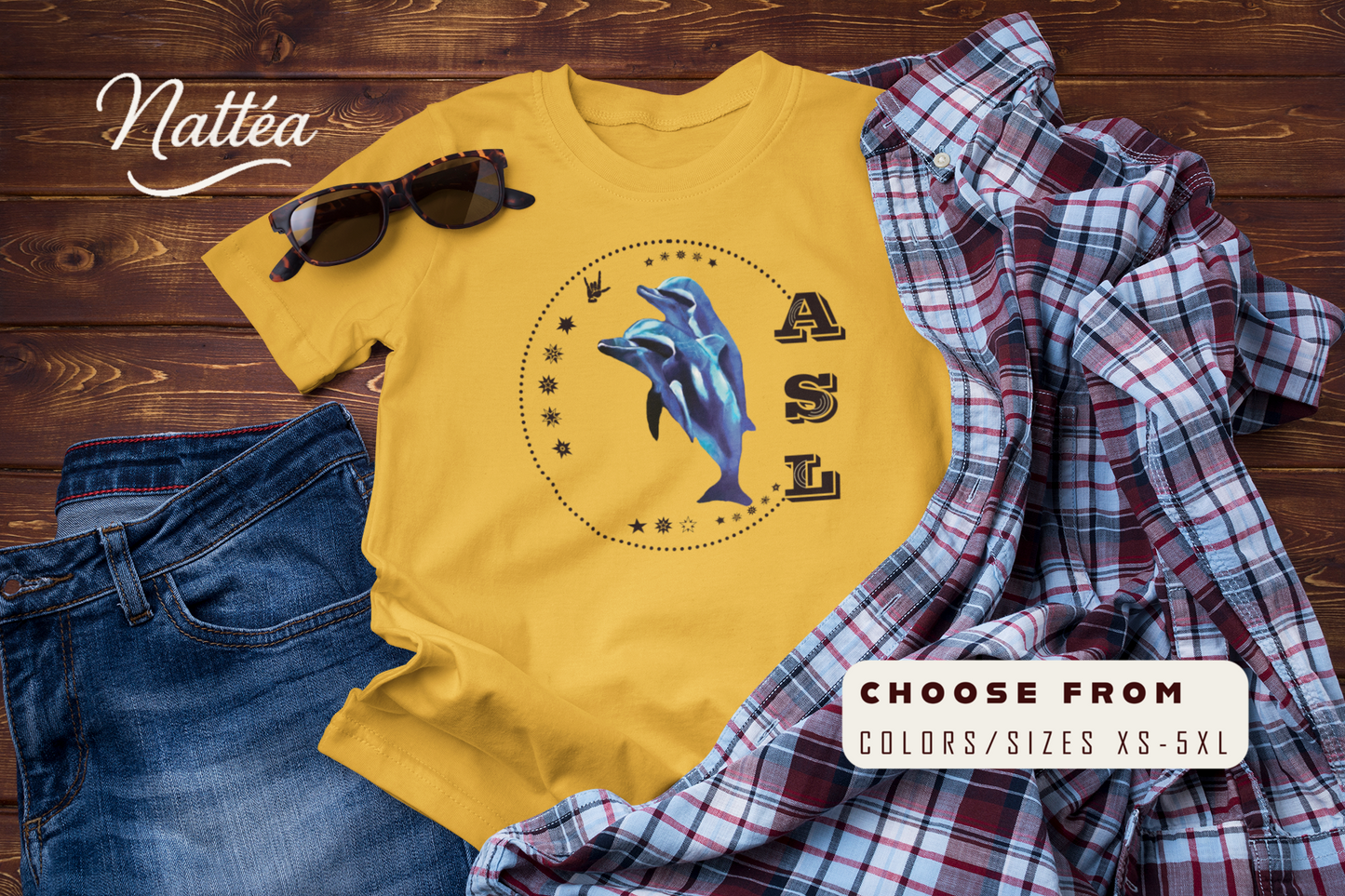 Dolphins T-Shirt – ASL Love Sign Language