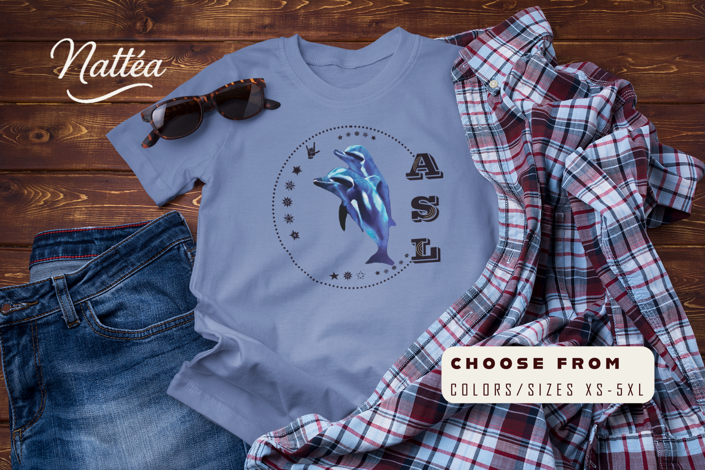 Dolphins T-Shirt – ASL Love Sign Language