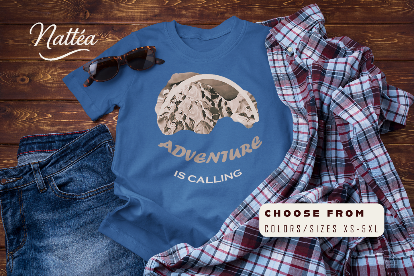 Adventure is calling - Mountains vintage style T-Shirt