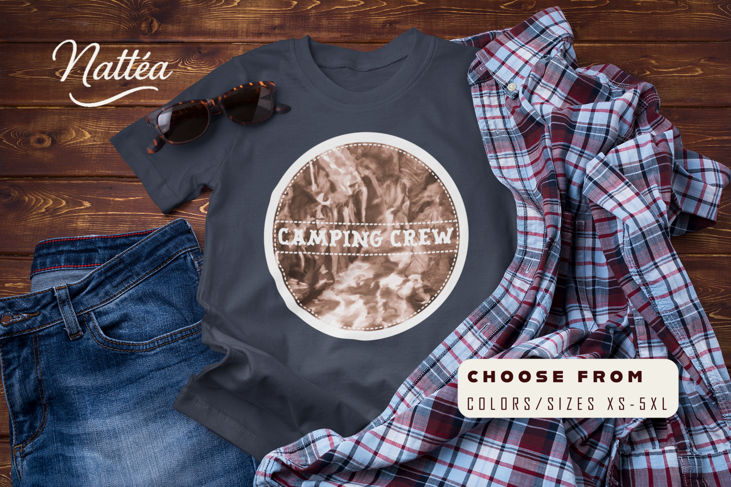Camping Crew T-Shirt – Outdoor Adventure Friends Tee