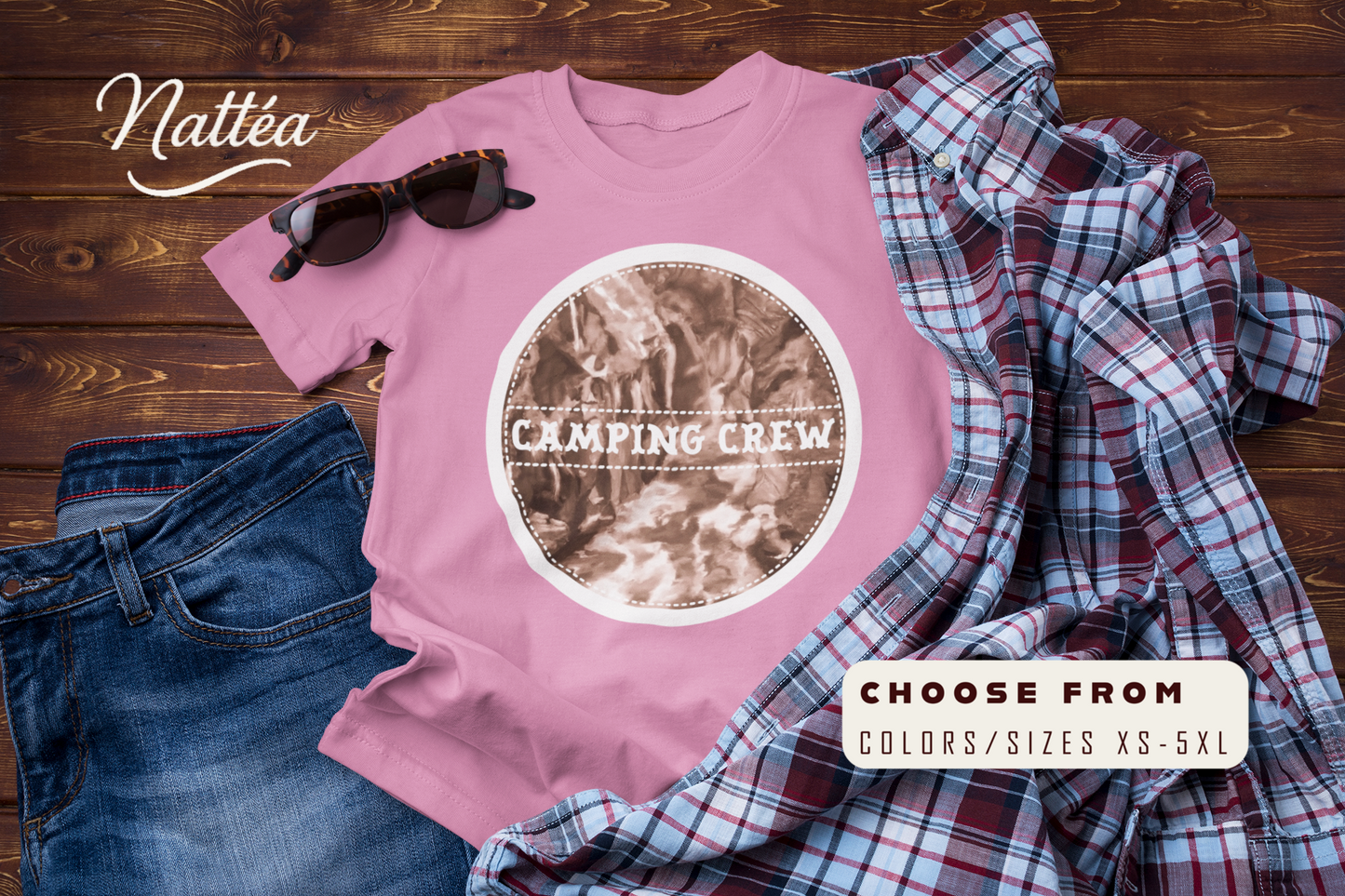 Camping Crew T-Shirt – Outdoor Adventure Friends Tee