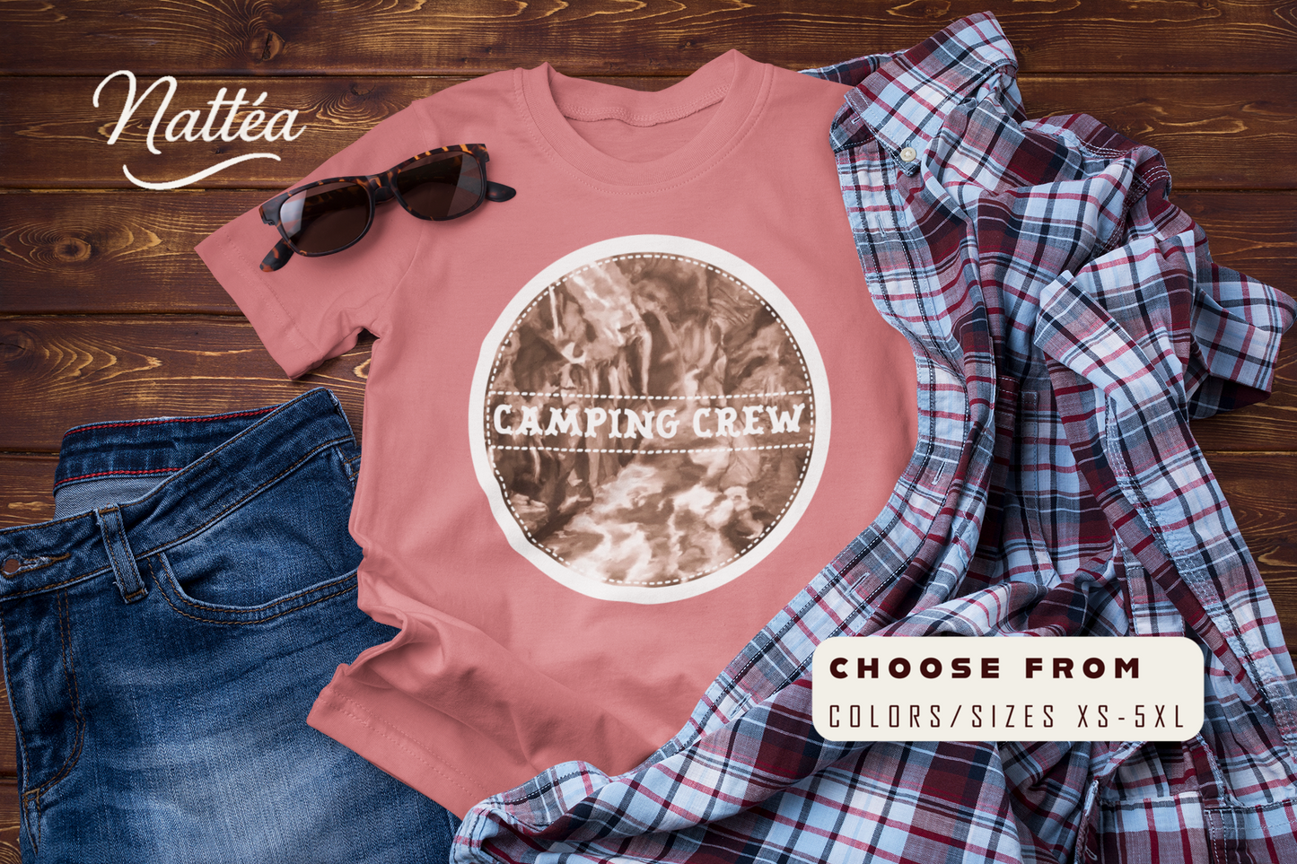 Camping Crew T-Shirt – Outdoor Adventure Friends Tee