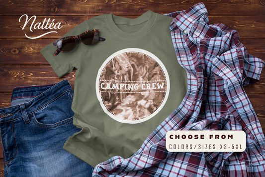 Camping Crew T-Shirt – Outdoor Adventure Friends Tee