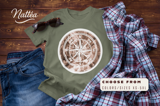 Compass T-Shirt – Vintage Style Adventure Travel Tee