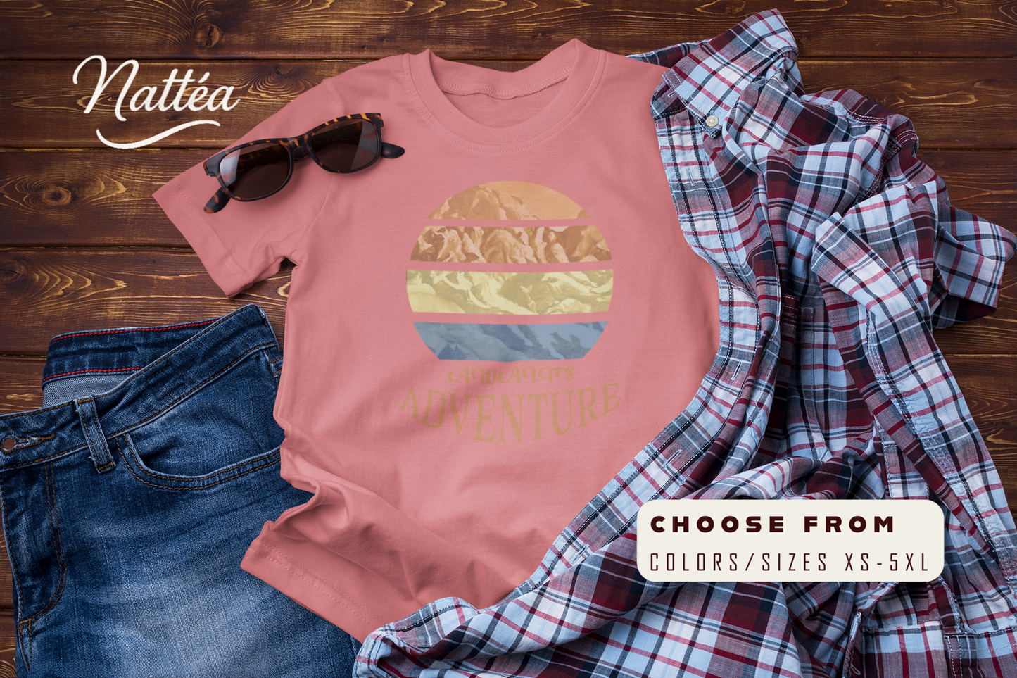 Mountain Adventure Awaits T-Shirt – Vintage Hiking & Outdoor Tee