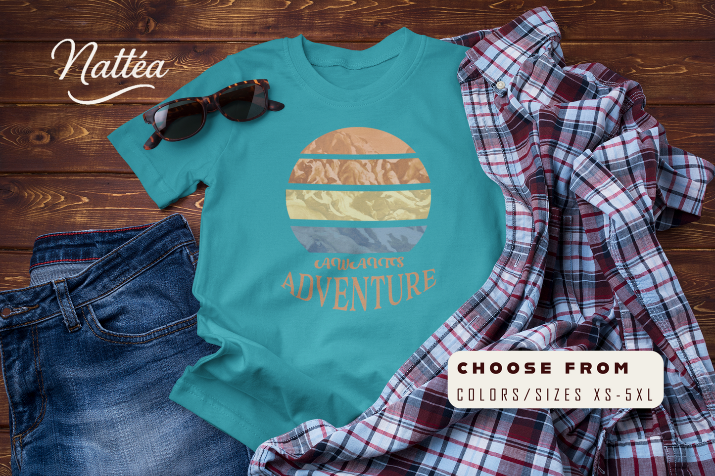 Mountain Adventure Awaits T-Shirt – Vintage Hiking & Outdoor Tee