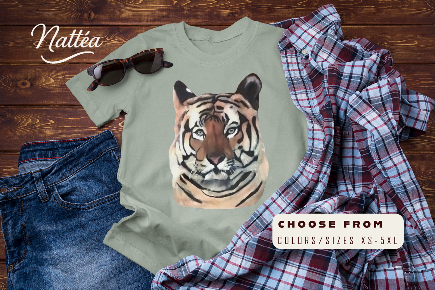 Wild Spirit Tiger T-Shirt – From Original Oil Painting