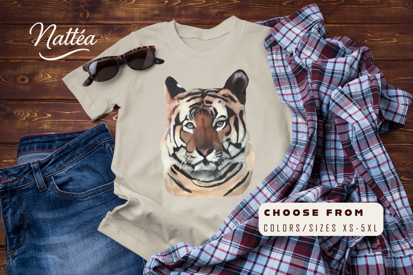Wild Spirit Tiger T-Shirt – From Original Oil Painting