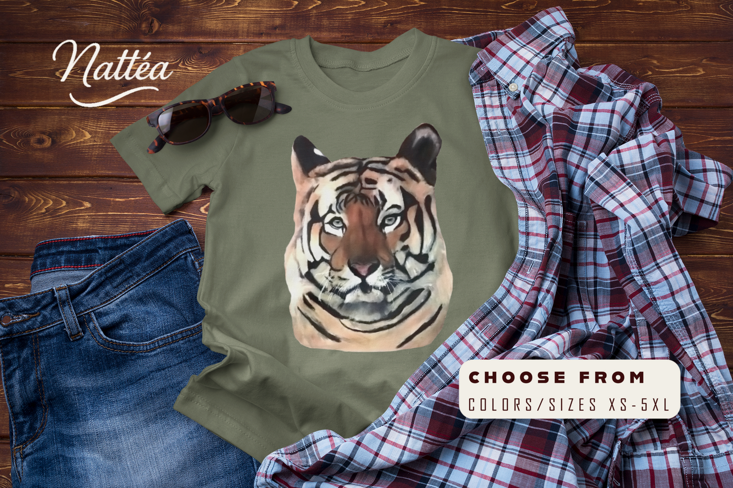 Wild Spirit Tiger T-Shirt – From Original Oil Painting