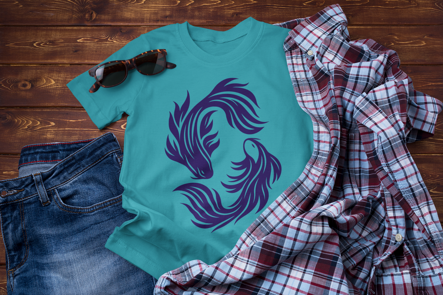 Waves in Balance – Koi Fish Travel Tee