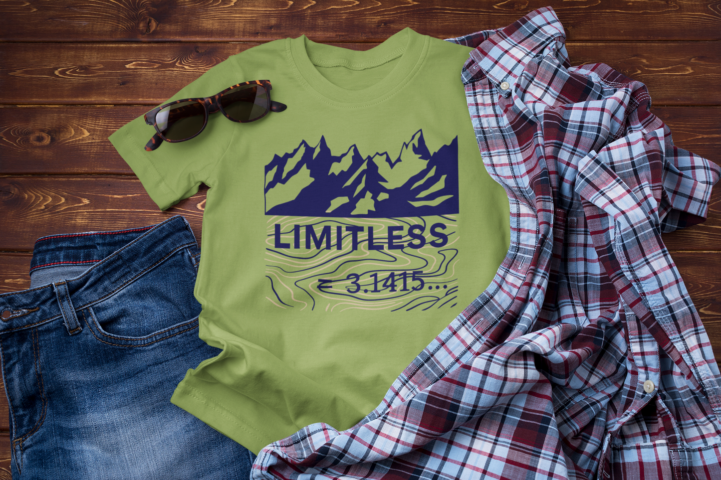 Adventure Equals Limitless T-Shirt – Mountain Travel & Hiking Graphic Tee