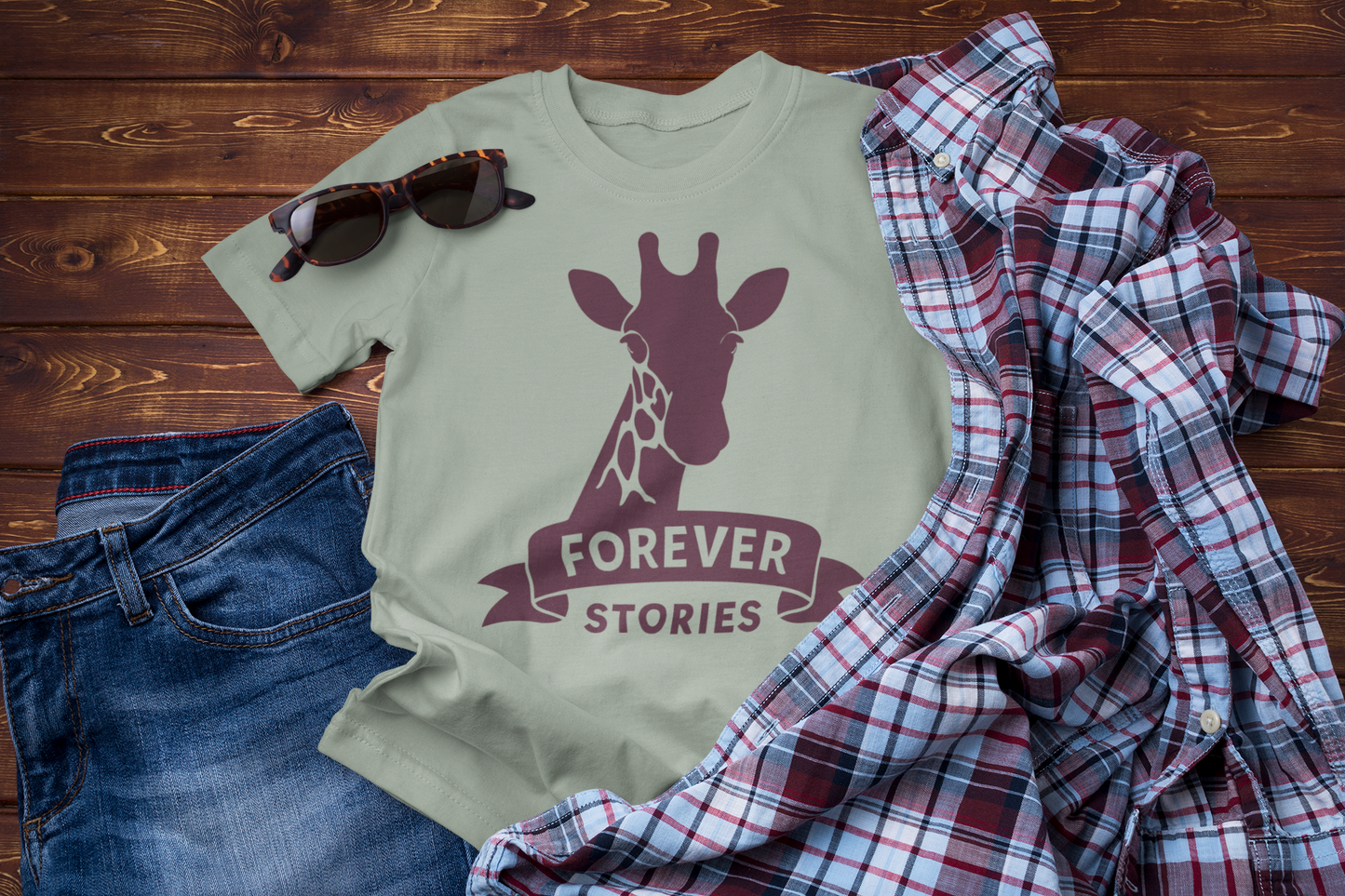 Family Trips Giraffe T-Shirt – Forever Stories Travel Adventure Tee