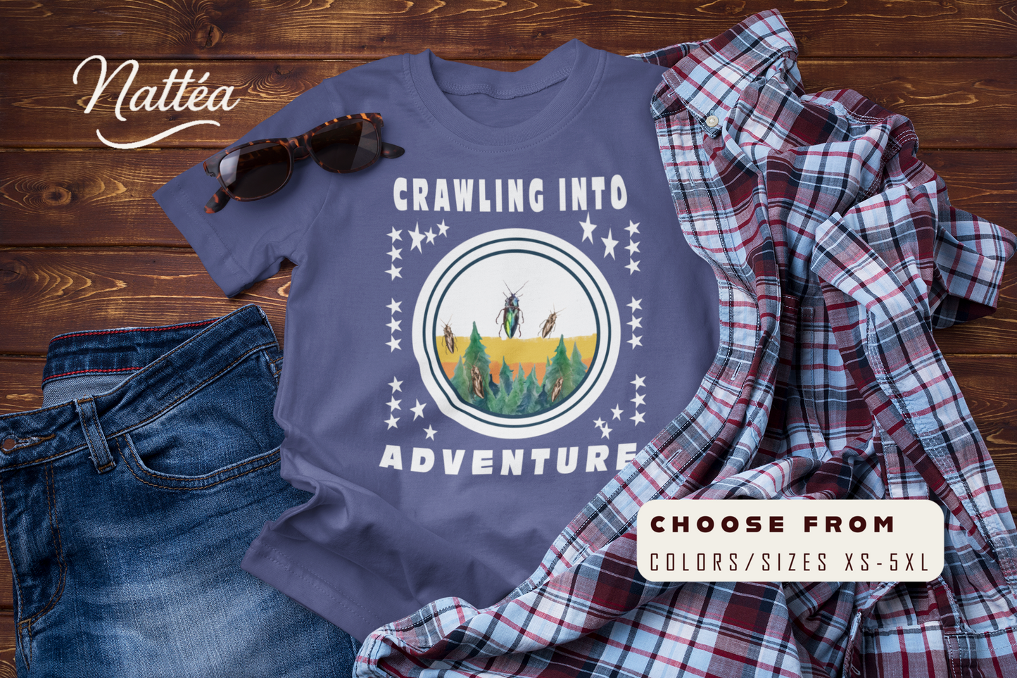 Crawling Into Adventure Tee – Nature Lover Explorer T-Shirt