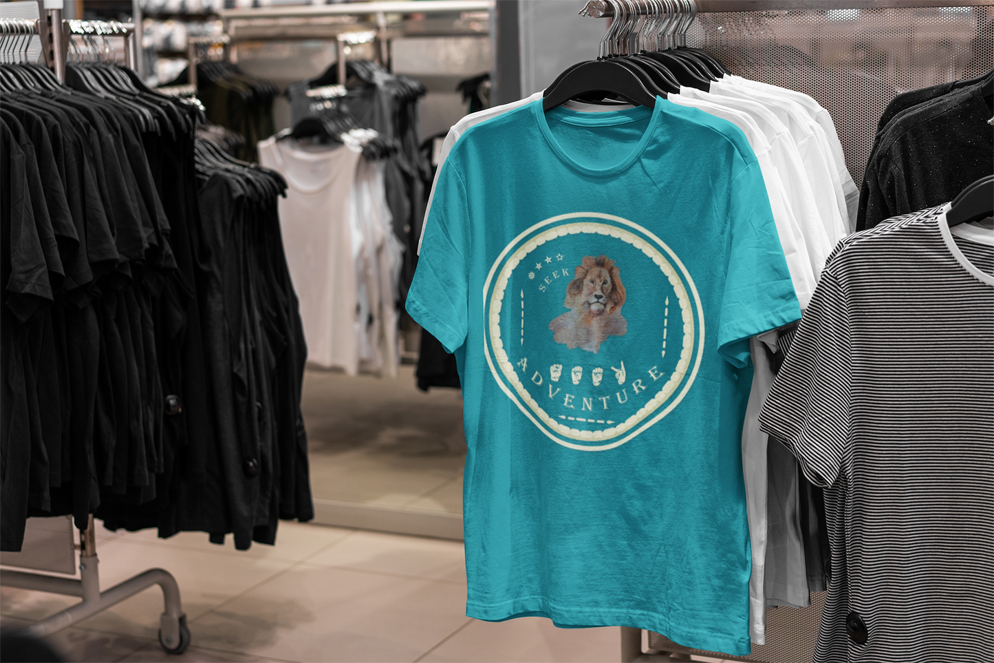 Watercolor Lion T-Shirt – ASL Sign Language, Safari Vibes & Seek Adventure  Style