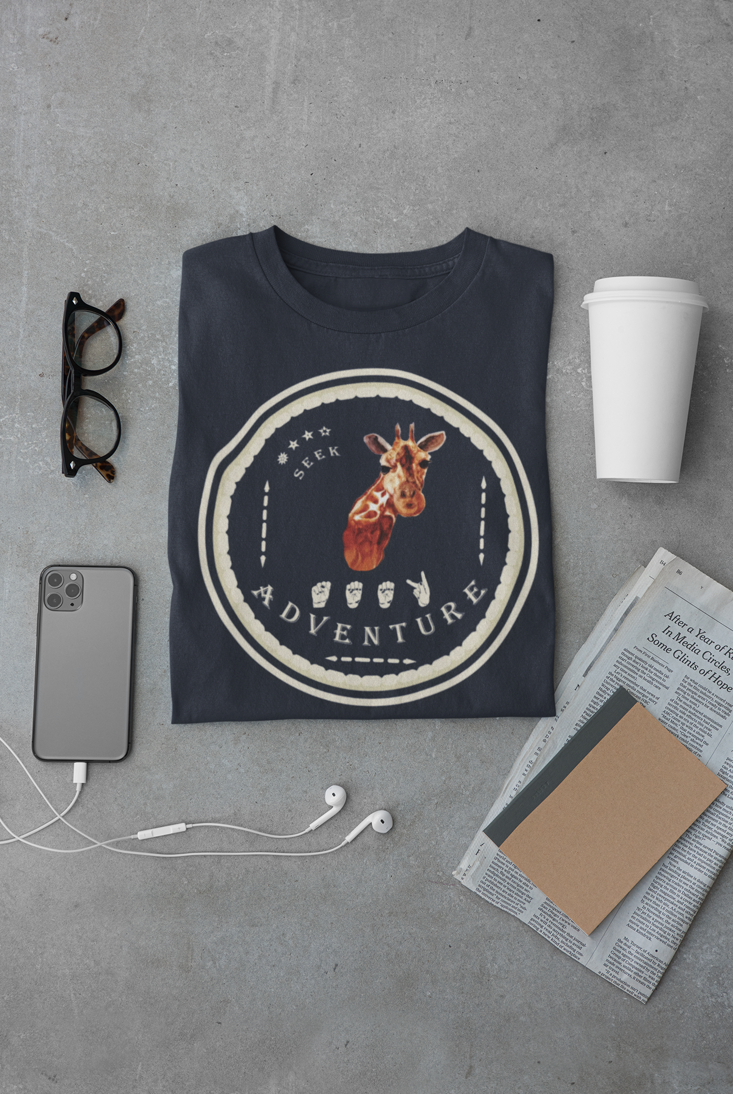 Watercolor Giraffe T-Shirt – ASL Sign Language, Safari Vibes &  Seek Adventure  Style