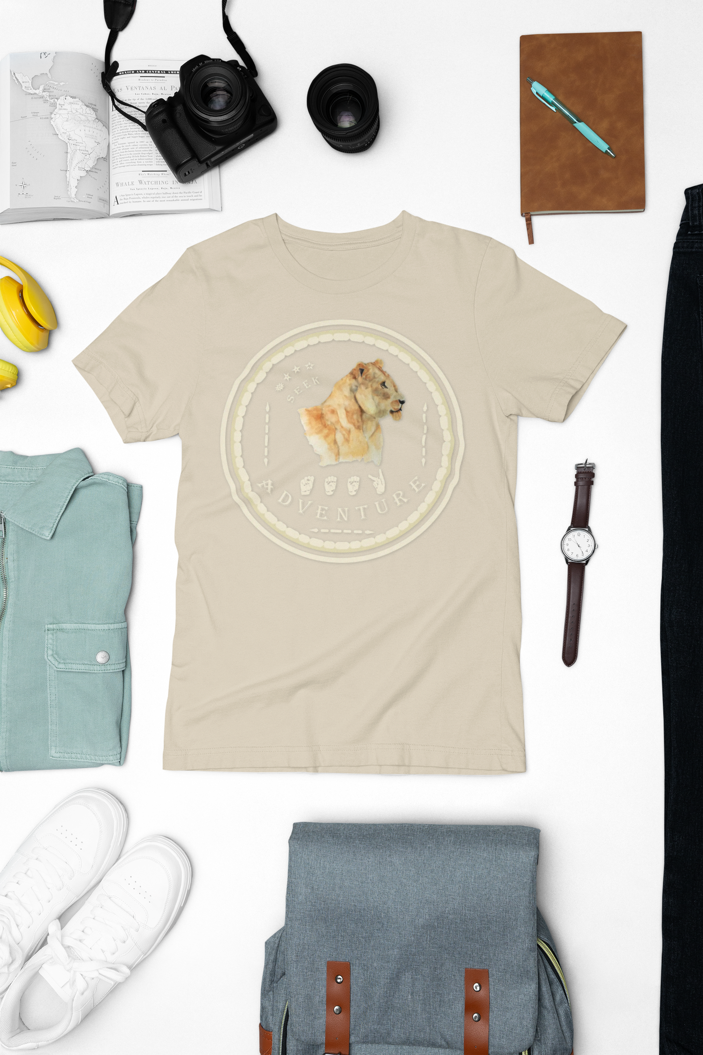 Watercolor Lioness T-Shirt – ASL Sign Language, Safari Vibes &  Seek Adventure  Style