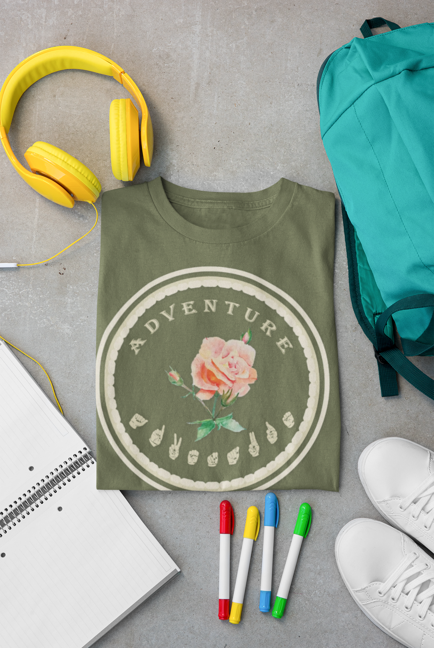 Watercolor Pastel Rose T-Shirt – ASL Sign Language, Safari Vibes &  Adventure  Style