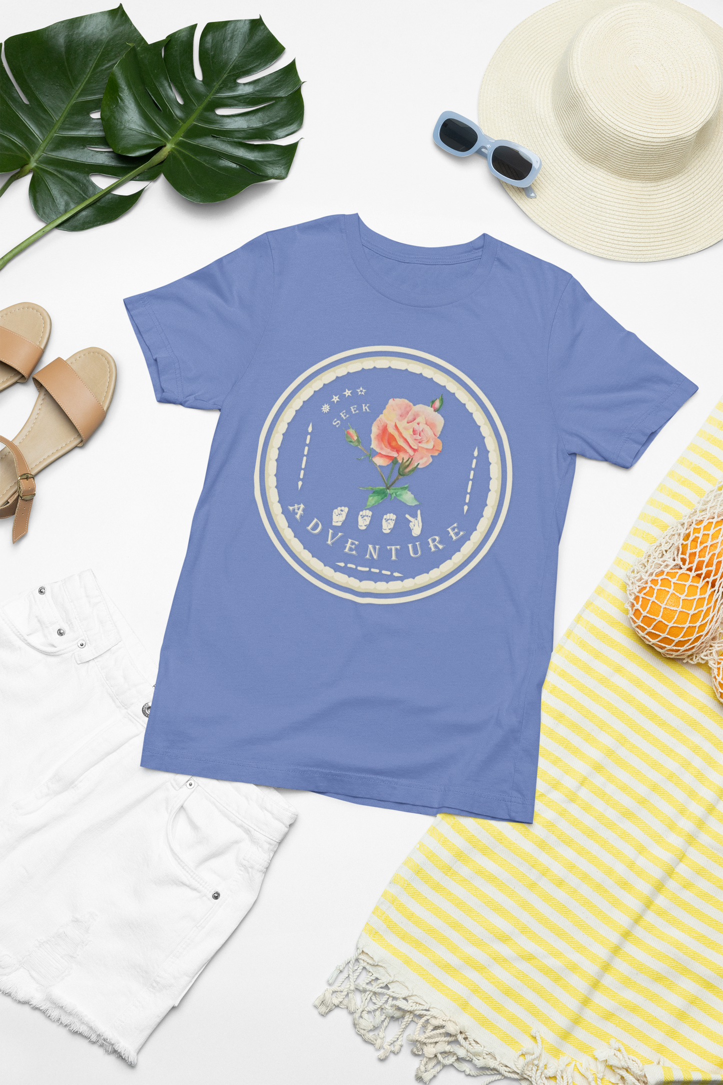 Watercolor Pastel Rose T-Shirt – ASL Sign Language, Safari Vibes &  Seek Adventure  Style