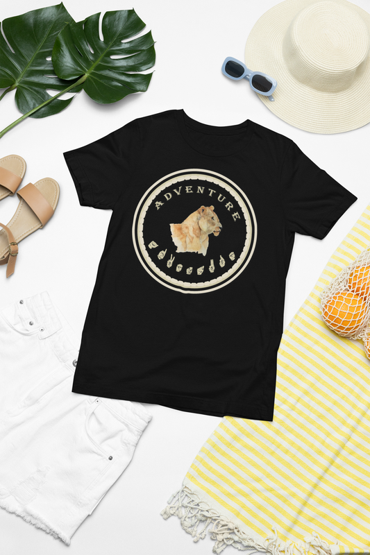 Watercolor Lioness T-Shirt – ASL Sign Language, Safari Vibes & Adventure Style