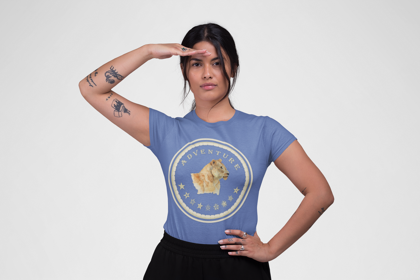 Watercolor Lioness T-Shirt – Safari Vibes & Adventure  Star Style