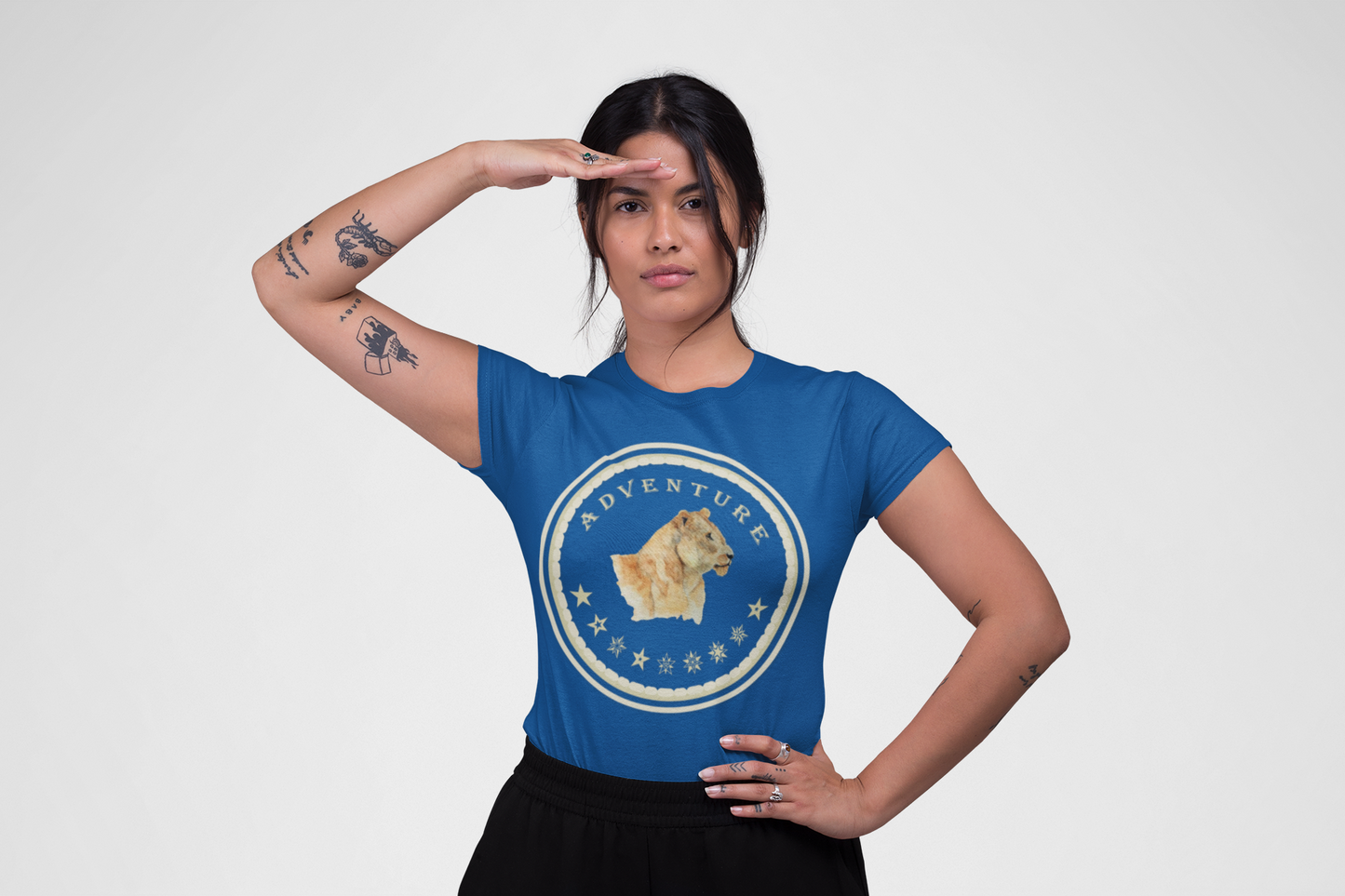 Watercolor Lioness T-Shirt – Safari Vibes & Adventure  Star Style