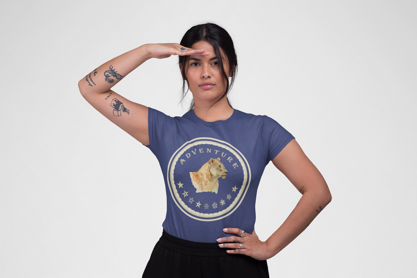 Watercolor Lioness T-Shirt – Safari Vibes & Adventure  Star Style