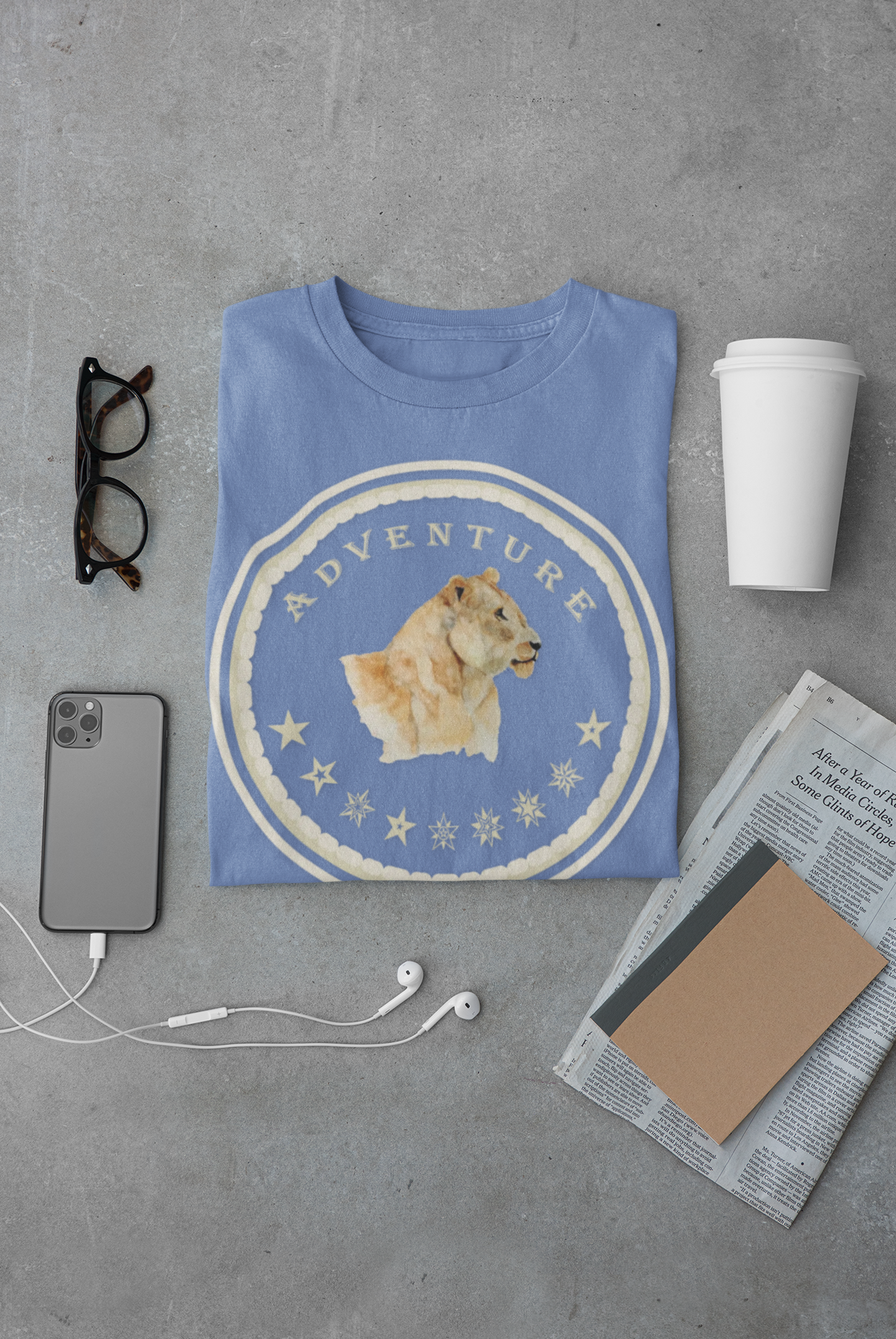 Watercolor Lioness T-Shirt – Safari Vibes & Adventure  Star Style