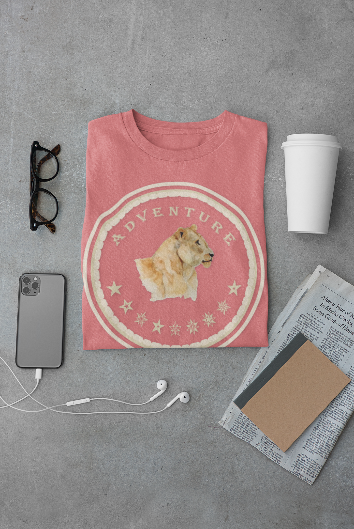 Watercolor Lioness T-Shirt – Safari Vibes & Adventure  Star Style