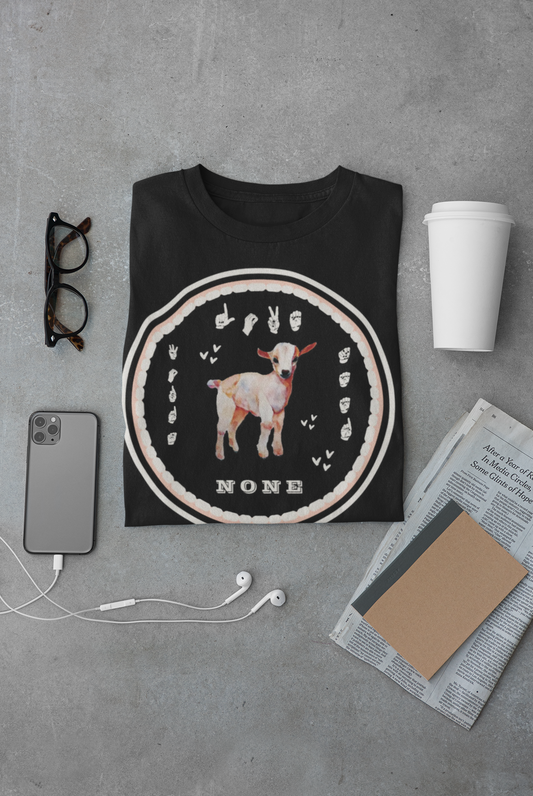 Love needs no words / ASL T-Shirt – Cute Lamb Design from Original Watercolor Painting
