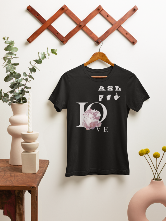 ASL  Rose Art T-Shirt – Inspired by Original Oil Painting
