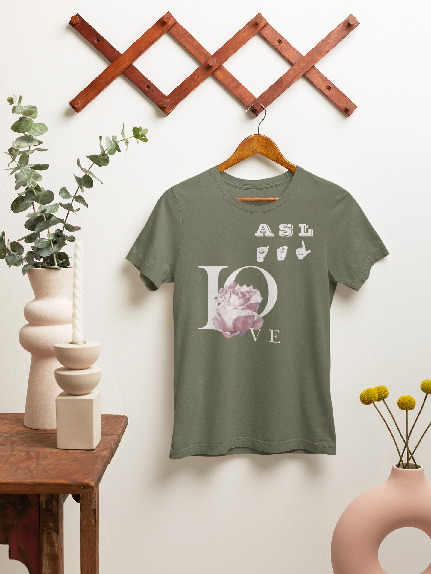 ASL  Rose Art T-Shirt – Inspired by Original Oil Painting