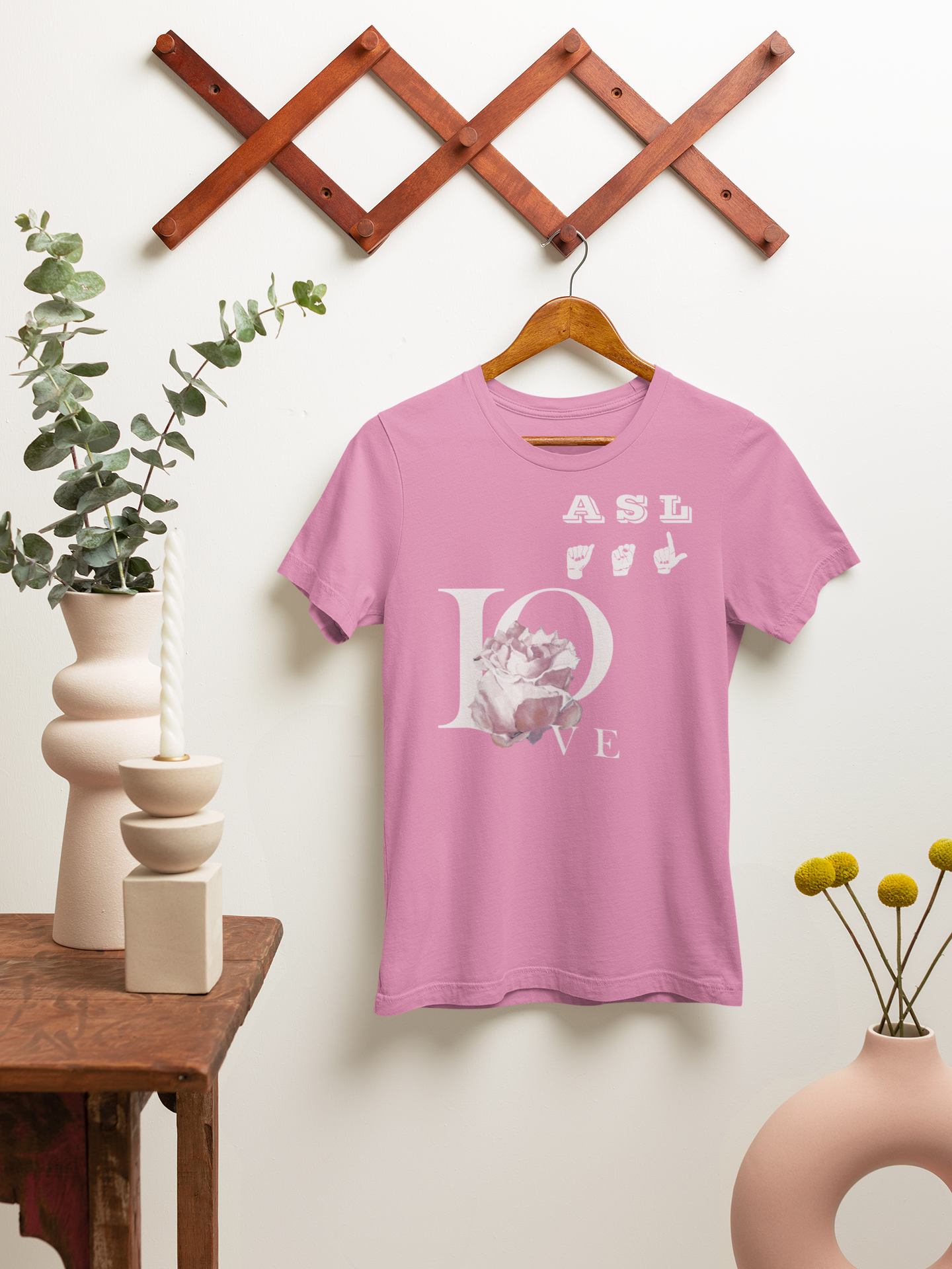 ASL  Rose Art T-Shirt – Inspired by Original Oil Painting