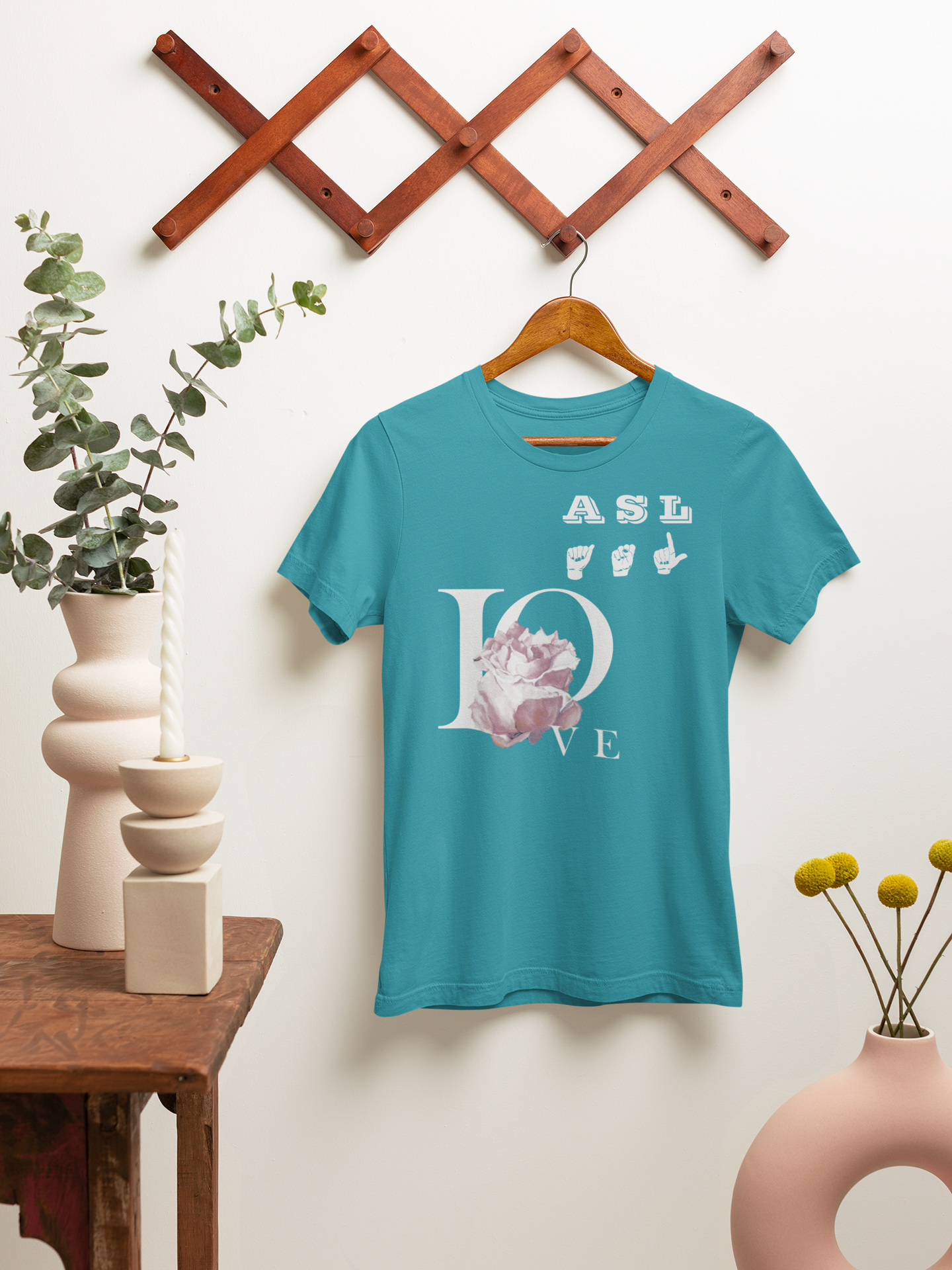 ASL  Rose Art T-Shirt – Inspired by Original Oil Painting