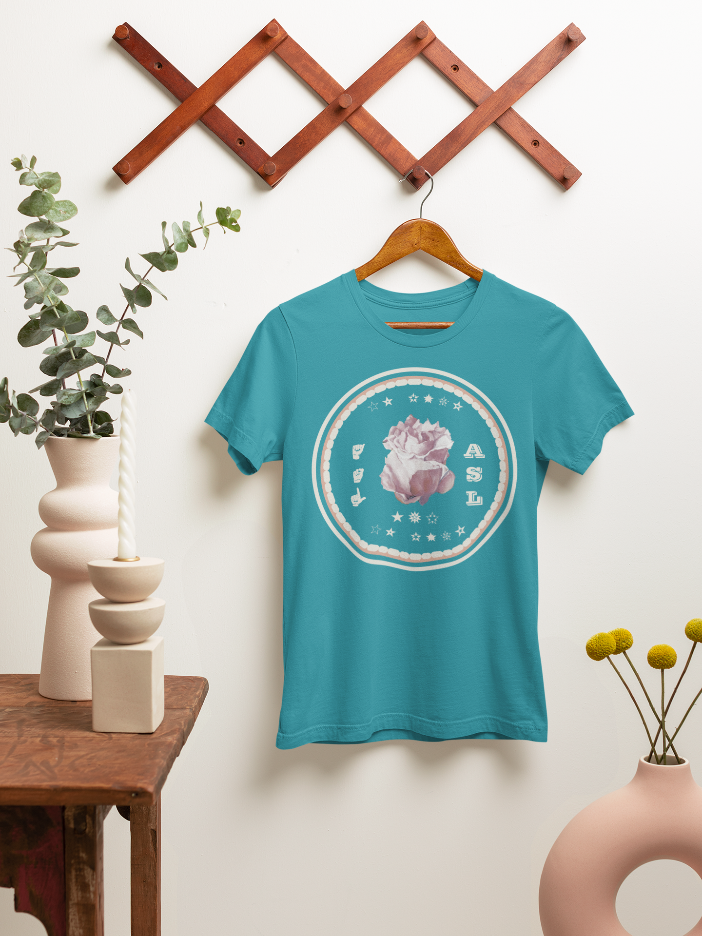 ASL T-Shirt –Tender Rose Design from Original Art