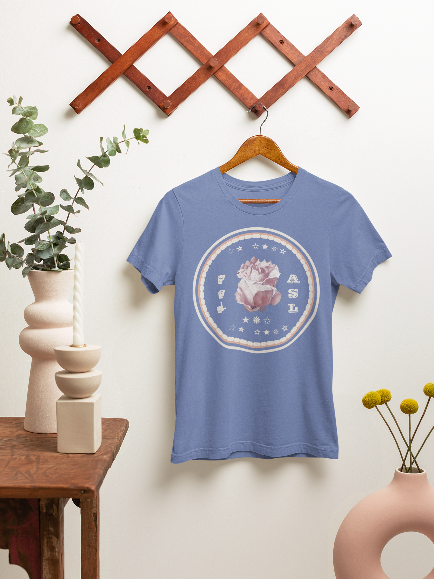 ASL T-Shirt –Tender Rose Design from Original Art