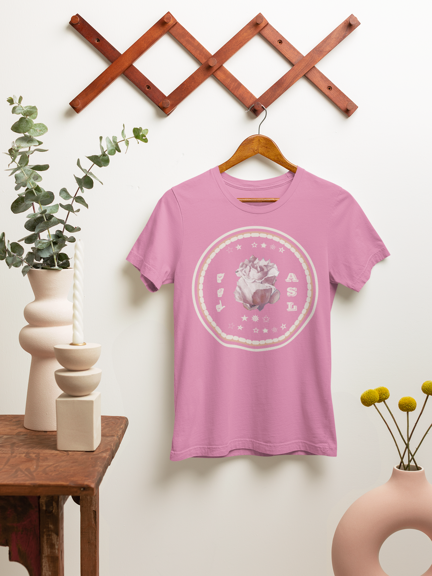 ASL T-Shirt –Tender Rose Design from Original Art