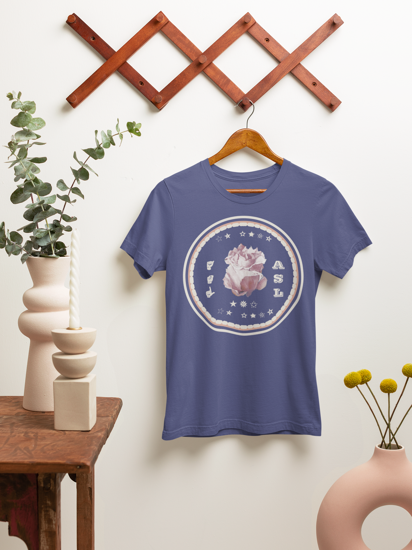 ASL T-Shirt –Tender Rose Design from Original Art