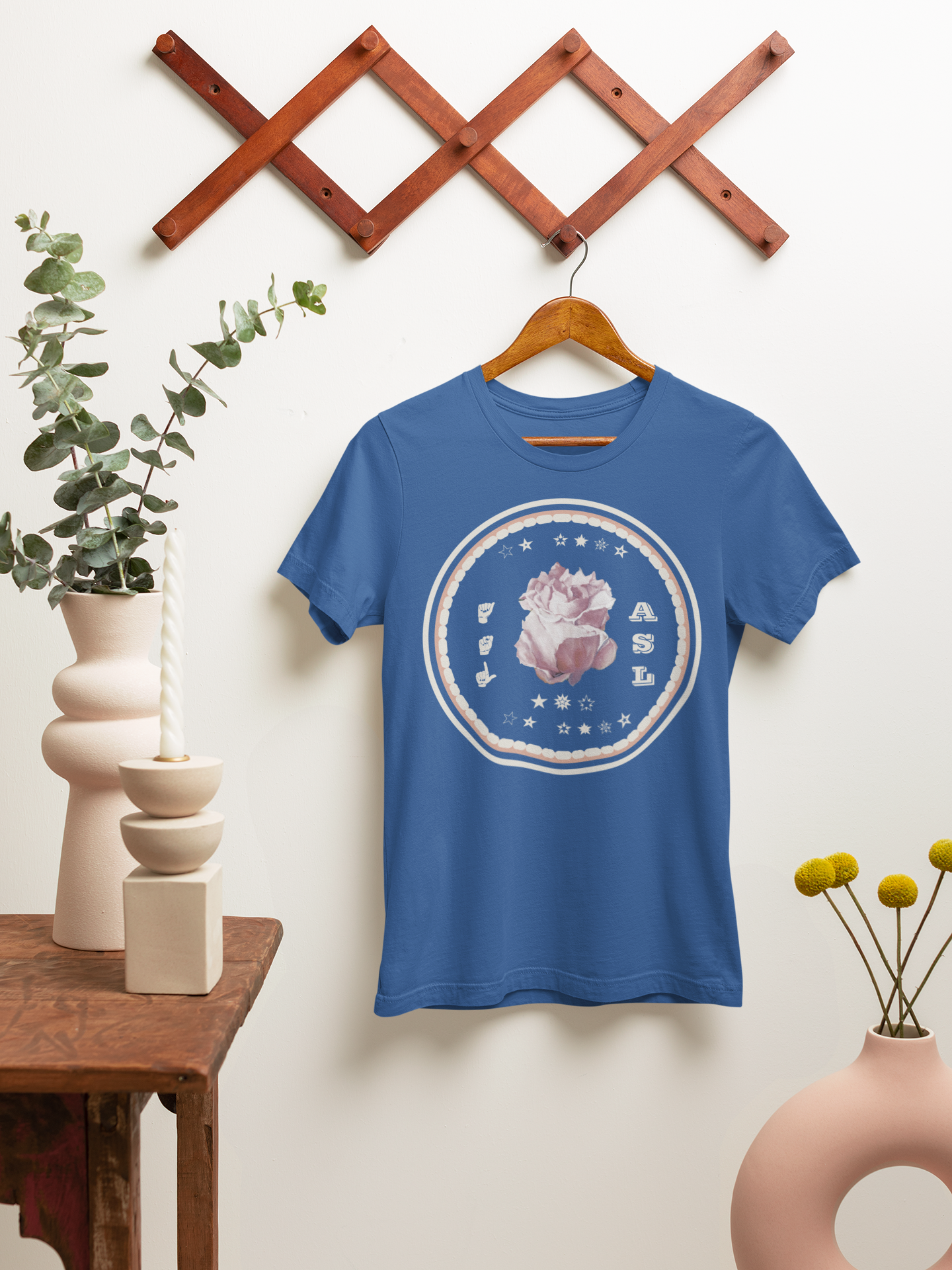 ASL T-Shirt –Tender Rose Design from Original Art