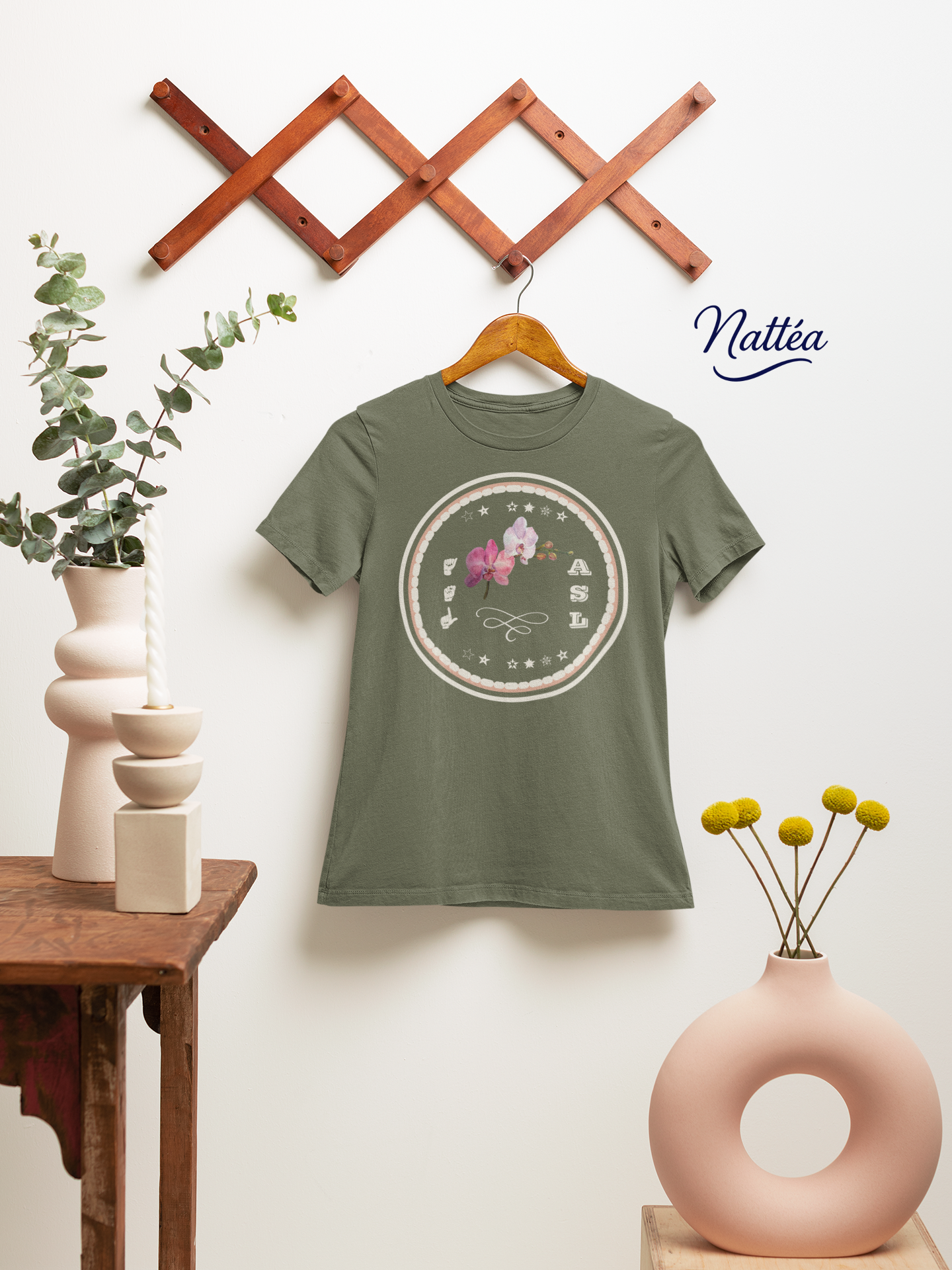 ASL T-Shirt –Orchid Design from Original Art