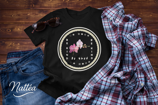 Be Kind ASL T-Shirt –Orchid Design from Original Art