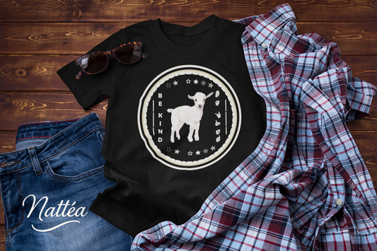 Be Kind ASL T-Shirt – White Lamb Design from Original Art