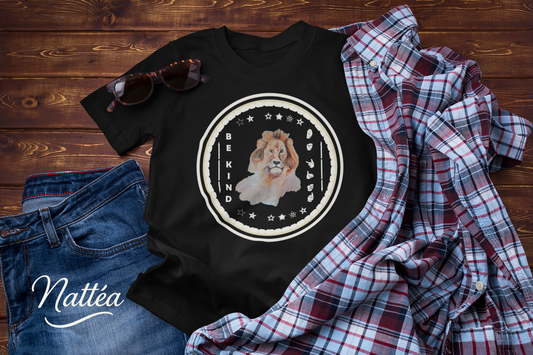 Be Kind ASL T-Shirt – Lion  Design from Original Art