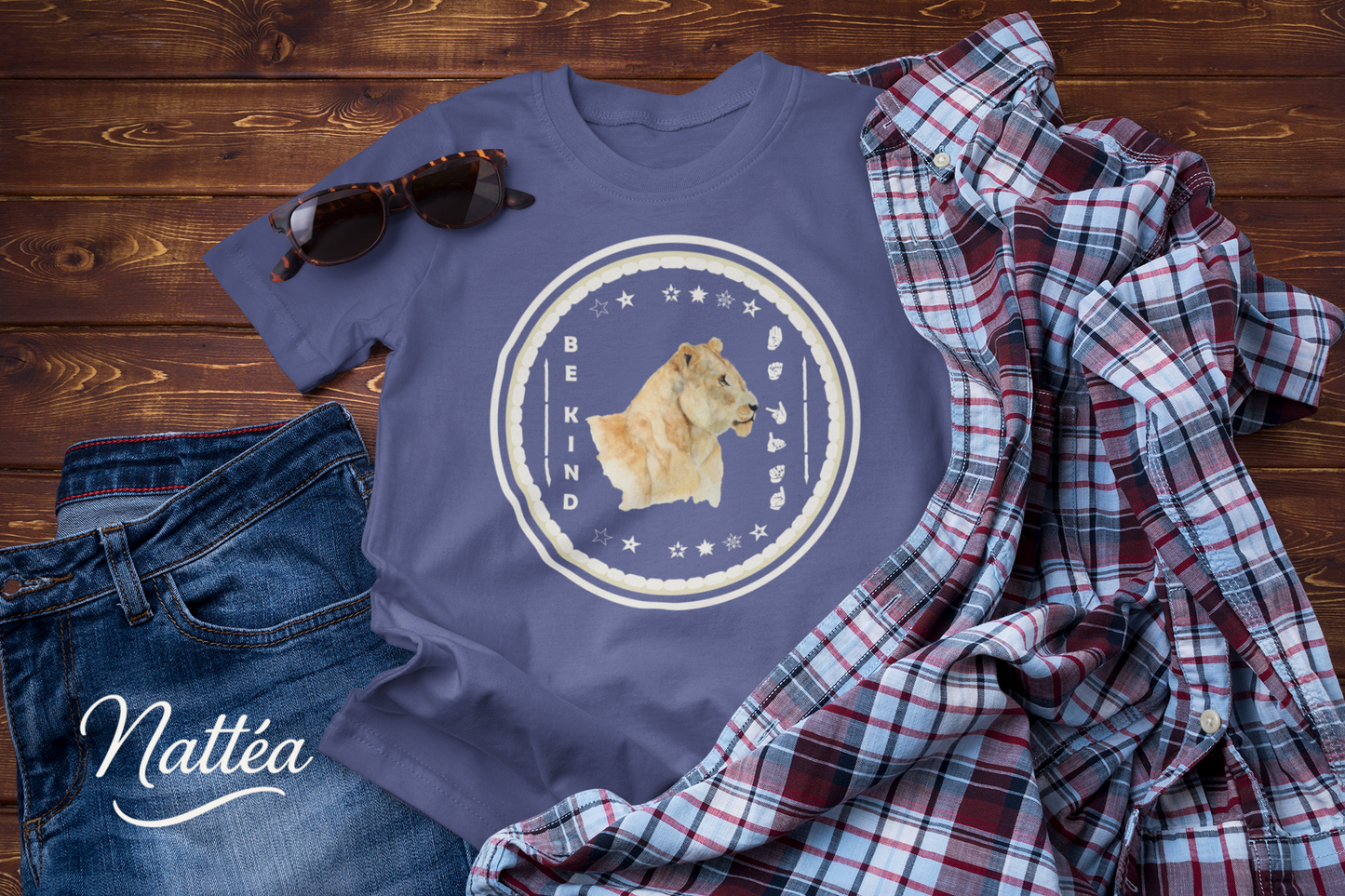Be Kind ASL T-Shirt – Lioness  Design from Original Art
