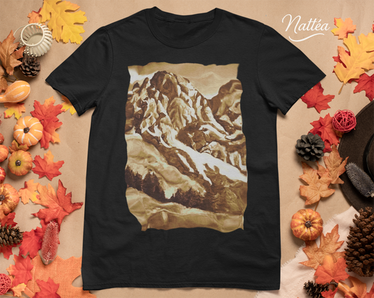 Vintage Mountain T-Shirt  Design from Original Painting
